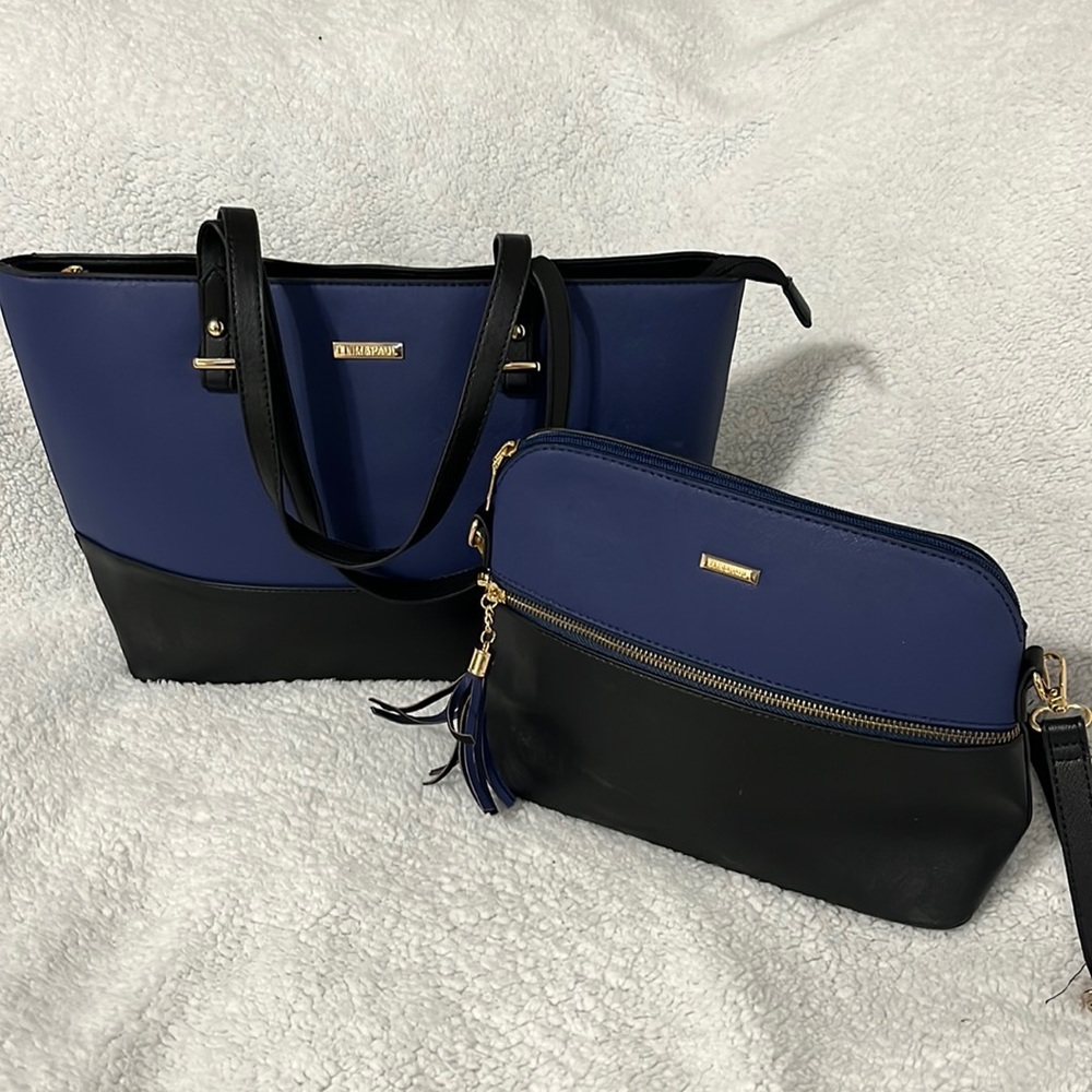 Two Navy Blue & Black Purses